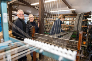 Eifion and Amanda Griffiths at Melin Tregwynt woollen mill